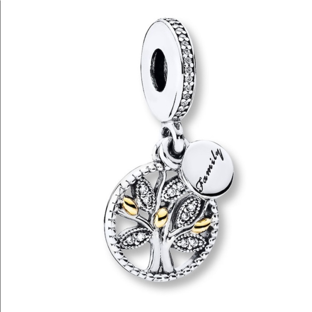 Mother’s Day Gift❤️Pandora family tree 14k dangle charm